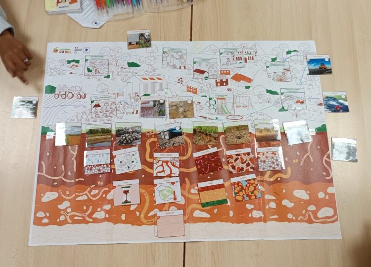 Plateau de jeu de la fresque du sol version enfant courte